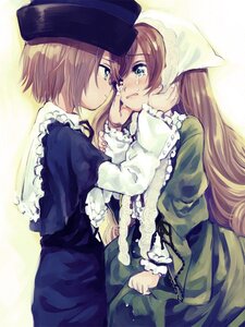 Rating: Safe Score: 0 Tags: 2girls amezawa_koma black_dress blush bonnet brown_hair capelet clenched_hand comforting commentary_request consoling crying crying_with_eyes_open dress dress_grab eye_contact eyebrows_visible_through_hair face-to-face frilled_sleeves frills green_dress green_eyes hands_on_another's_cheeks hands_on_another's_face hat heterochromia image lace lace-trimmed_ribbon lace_trim long_hair long_sleeves looking_at_another multiple_girls pair red_eyes ribbon rozen_maiden short_hair siblings sisters skirt_grab smile souseiseki suiseiseki tears twins very_long_hair wavy_mouth yuri User: admin