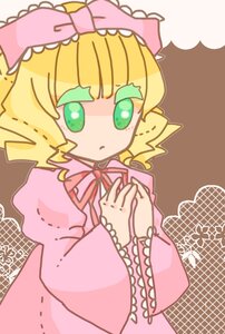 Rating: Safe Score: 0 Tags: 1girl blonde_hair blunt_bangs blush_stickers bow dress frills green_eyes hina_ichigo hinaichigo image long_sleeves pink_bow pink_dress short_hair solo User: admin