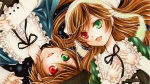 Rating: Safe Score: 0 Tags: 2girls :d black_ribbon brown_hair dress frills green_eyes hat heterochromia image long_hair long_sleeves looking_at_viewer multiple_girls open_mouth pair red_eyes ribbon short_hair siblings sisters smile souseiseki suiseiseki twins User: admin