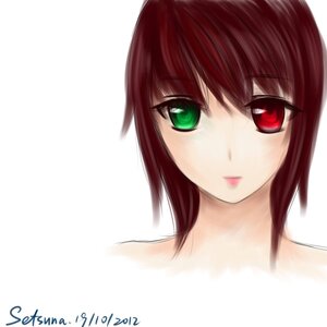 Rating: Safe Score: 0 Tags: 1girl bangs closed_mouth collarbone dated eyebrows_visible_through_hair green_eyes image lips looking_at_viewer red_eyes simple_background solo souseiseki striped white_background User: admin