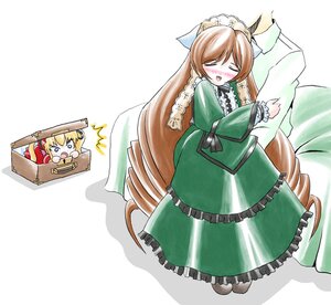 Rating: Safe Score: 0 Tags: 2girls ^^^ blonde_hair blush brown_hair closed_eyes dress drill_hair faceless faceless_male facing_viewer frills green_dress image imai_kazunari in_container long_hair long_sleeves multiple_girls open_mouth rozen_maiden shinku sitting sitting_on_lap sitting_on_person solo suiseiseki suitcase twin_drills twintails very_long_hair User: admin