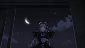 Rating: Safe Score: 0 Tags: 1girl bangs black_dress closed_mouth cloud crescent_moon dress frills gothic_lolita hairband image lolita_fashion long_hair long_sleeves looking_at_viewer moon night red_eyes sky solo suigintou very_long_hair User: admin