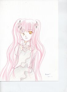 Rating: Safe Score: 0 Tags: 1girl dress flower hair_flower hair_ornament image kirakishou long_hair pink_hair rose solo striped traditional_media two_side_up very_long_hair yellow_eyes User: admin