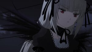 Rating: Safe Score: 3 Tags: 1girl bangs black_ribbon black_wings closed_mouth detached_collar dress frills hair_ribbon image long_hair long_sleeves looking_at_viewer red_eyes ribbon silver_hair solo suigintou upper_body User: admin