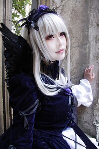 Rating: Safe Score: 0 Tags: 1girl bangs blunt_bangs closed_mouth dress feathers gothic_lolita lips lolita_fashion long_hair long_sleeves looking_at_viewer red_eyes solo suigintou upper_body white_hair User: admin