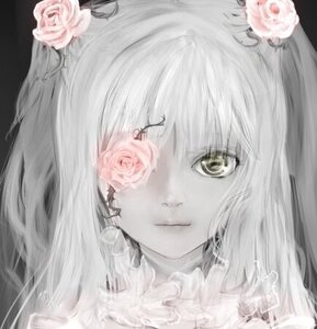 Rating: Safe Score: 0 Tags: 1girl bangs blurry closed_mouth face flower image kirakishou lips looking_at_viewer pink_flower pink_rose portrait rose smile solo white_flower white_rose User: admin