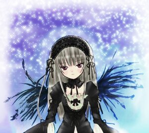 Rating: Safe Score: 0 Tags: 1girl black_dress black_ribbon black_wings dress expressionless flower frills hairband image long_hair long_sleeves looking_at_viewer night ribbon silver_hair sky solo sparkle star_(sky) starry_sky suigintou wings User: admin