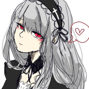 Rating: Safe Score: 0 Tags: 1girl bangs black_dress black_ribbon blush closed_mouth dress eyebrows_visible_through_hair hairband heart image long_hair looking_at_viewer red_eyes ribbon silver_hair simple_background smile solo spoken_heart suigintou white_background User: admin