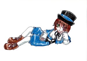 Rating: Safe Score: 0 Tags: 1girl boots brown_hair dress frills full_body green_eyes hat heterochromia image long_sleeves looking_at_viewer pantyhose red_eyes short_hair simple_background solo souseiseki top_hat white_background white_legwear User: admin