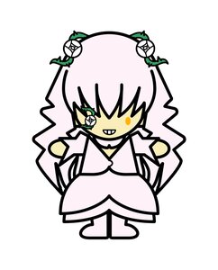 Rating: Safe Score: 0 Tags: 1girl dress flower grin hair_ornament image kirakishou short_hair simple_background smile solo teeth white_background User: admin