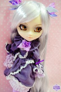 Rating: Safe Score: 0 Tags: 1girl bangs barasuishou brown_eyes doll dress flower frills gothic_lolita hair_ornament lolita_fashion long_hair long_sleeves looking_at_viewer purple_dress ribbon solo User: admin