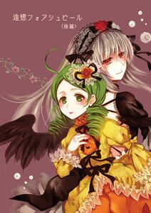 Rating: Safe Score: 0 Tags: 2girls black_wings dress drill_hair flower frills green_eyes green_hair hair_ornament hairband image kanaria long_hair long_sleeves multiple_girls pair red_eyes ribbon rose suigintou twin_drills twintails wings yellow_dress User: admin