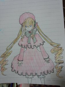 Rating: Safe Score: 0 Tags: 1girl blonde_hair blue_eyes bonnet bow bowtie dress drill_hair image long_hair long_sleeves looking_at_viewer photo shinku solo standing traditional_media twin_drills twintails very_long_hair User: admin