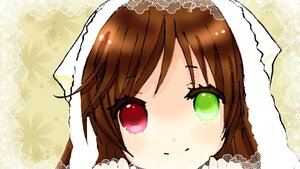 Rating: Safe Score: 0 Tags: 1girl blush brown_hair face green_eyes image looking_at_viewer solo suiseiseki User: admin