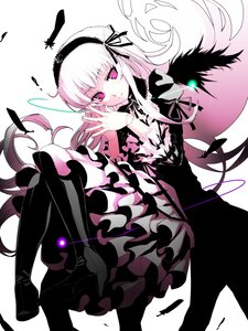 Rating: Safe Score: 0 Tags: 1girl auto_tagged black_ribbon boots dress feathers floating flower frilled_sleeves frills hairband image lolita_fashion long_hair long_sleeves looking_at_viewer pink_eyes ribbon rose smile solo suigintou very_long_hair wings User: admin