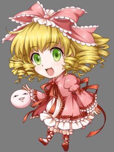 Rating: Safe Score: 0 Tags: 1girl blonde_hair bow chibi dress drill_hair frills full_body green_eyes hina_ichigo hinaichigo image open_mouth pink_bow ribbon short_hair smile solo transparent_background User: admin