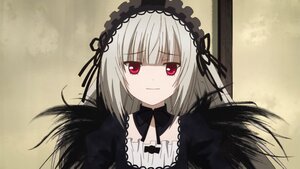 Rating: Safe Score: 0 Tags: 1girl bangs black_ribbon black_wings closed_mouth detached_collar dress hairband image long_hair long_sleeves looking_at_viewer red_eyes ribbon silver_hair smile solo suigintou upper_body wings User: admin