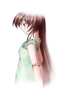 Rating: Safe Score: 0 Tags: 1girl brown_eyes brown_hair dress expressionless from_side green_dress image long_hair profile simple_background sleeveless sleeveless_dress solo striped suiseiseki very_long_hair white_background User: admin