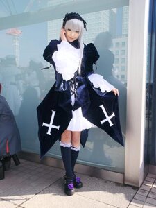 Rating: Safe Score: 0 Tags: 1girl dress frills kneehighs long_sleeves outdoors photo solo standing suigintou white_hair User: admin