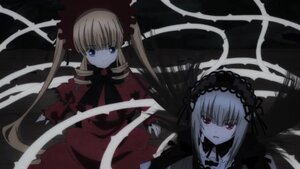 Rating: Safe Score: 0 Tags: 2girls blonde_hair blue_eyes bonnet bow dress drill_hair flower hairband image long_hair long_sleeves looking_at_viewer multiple_girls pair red_dress red_eyes rose shinku silver_hair suigintou twintails User: admin