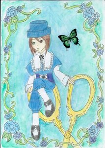 Rating: Safe Score: 0 Tags: 1girl blue_butterfly blue_flower blue_rose bug butterfly flower hat heterochromia image insect long_sleeves pantyhose purple_flower purple_rose red_eyes rose short_hair sitting solo souseiseki traditional_media yellow_rose User: admin