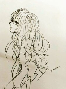 Rating: Safe Score: 0 Tags: 1girl hair_ornament image kirakishou long_hair monochrome profile sketch solo User: admin