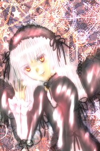 Rating: Safe Score: 0 Tags: 1girl bangs black_ribbon closed_mouth dress frills hairband image long_hair long_sleeves looking_at_viewer rose silver_hair smile solo suigintou very_long_hair User: admin