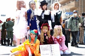 Rating: Safe Score: 0 Tags: 6+girls 91076 blonde_hair closed_eyes dress hair_ornament hat long_hair multiple_boys multiple_cosplay multiple_girls realistic tagme top_hat User: admin
