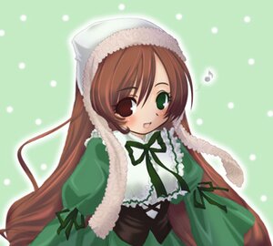 Rating: Safe Score: 0 Tags: 1girl :d blush brown_hair dress green_background green_dress green_eyes hat heterochromia image long_hair long_sleeves looking_at_viewer open_mouth red_eyes ribbon simple_background smile solo suiseiseki very_long_hair User: admin