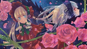 Rating: Safe Score: 0 Tags: 2girls blonde_hair blue_eyes bonnet dress drill_hair flower hat image long_hair looking_at_viewer multiple_girls pair petals pink_flower pink_rose purple_flower purple_rose red_eyes red_flower red_rose rose rose_petals shinku silver_hair suigintou thorns twin_drills twintails white_rose User: admin