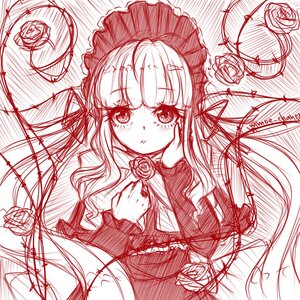 Rating: Safe Score: 0 Tags: 1girl :o bad_id bad_pixiv_id blush bonnet bow closed_mouth curly_hair doll dress flower frills hair_ribbon highres image lolita_fashion long_hair long_sleeves looking_at_viewer mmoe_chan monochrome parted_lips pink_rose purple_rose red_dress red_eyes red_flower red_rose red_theme ribbon rose rozen_maiden shinku sketch solo squiggle suigintou thorns twintails upper_body User: admin
