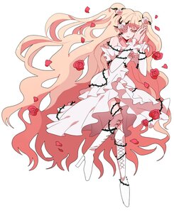 Rating: Safe Score: 0 Tags: 1girl blonde_hair boots flower hair_flower hair_ornament image kirakishou knee_boots long_hair petals pink_flower pink_hair pink_rose red_flower red_rose rose rose_petals solo thorns twintails very_long_hair white_footwear yellow_eyes User: admin