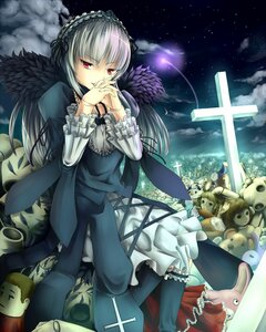 Rating: Safe Score: 0 Tags: 1girl auto_tagged bad_id bad_pixiv_id black_wings cloud cross doll doll_joints dress feathers frills hairband headdress highres image joints kneehighs lolita_fashion lolita_hairband long_hair night night_sky red_eyes ribbon rozen_maiden silver_hair sitting sky socks solo star_(sky) starry_sky stuffed_animal suigintou teddy_bear visualcat wings User: admin