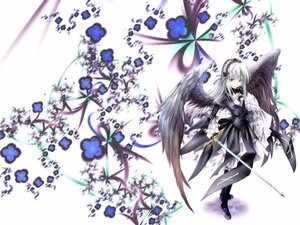 Rating: Safe Score: 0 Tags: 1girl black_dress black_wings boots dress feathers flower frills hairband image lolita_hairband long_hair long_sleeves ribbon rose silver_hair solo standing suigintou thighhighs very_long_hair weapon wings User: admin