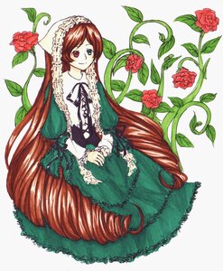 Rating: Safe Score: 0 Tags: 1girl brown_hair dress drill_hair flower frills green_dress green_eyes heterochromia image lolita_fashion long_hair long_sleeves looking_at_viewer plant red_eyes red_flower red_rose rose smile solo suiseiseki twin_drills very_long_hair vines watering_can User: admin