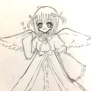 Rating: Safe Score: 0 Tags: 1girl angel angel_wings blush closed_mouth dress eyebrows_visible_through_hair feathered_wings greyscale hair_ornament heart image long_sleeves looking_at_viewer monochrome ribbon sleeves_past_wrists smile solo suigintou two_side_up white_wings wide_sleeves wings User: admin
