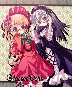 Rating: Safe Score: 0 Tags: 2girls bespectacled blonde_hair blue_eyes bonnet bow commentary_request doll doll_joints dress flower frills glasses gothic_lolita hairband highres image joints lolita_fashion long_hair multiple_girls pair red_eyes rozen_maiden shinku silver_hair suigintou tousen User: admin