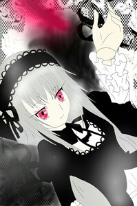 Rating: Safe Score: 0 Tags: 1girl bangs black_dress closed_mouth dress frills hairband image long_hair long_sleeves looking_at_viewer pink_eyes silver_hair smile solo suigintou upper_body wings User: admin