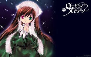 Rating: Safe Score: 0 Tags: 1girl brown_hair dress frills green_dress green_eyes heterochromia image long_hair long_sleeves looking_at_viewer red_eyes simple_background solo sparkle suiseiseki very_long_hair User: admin