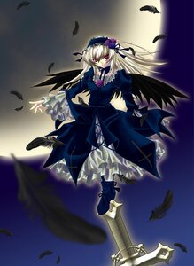 Rating: Safe Score: 0 Tags: 1girl artist_request bat bird black_dress black_feathers black_wings blonde_hair collarbone cross crow detached_collar dress dutch_angle feathers flower flying frilled_sleeves frills full_body full_moon hairband image lolita_hairband long_hair long_sleeves looking_at_viewer moon night parted_lips red_eyes rose rozen_maiden seagull serious silver_hair solo standing suigintou wings User: admin