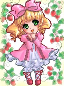 Rating: Safe Score: 0 Tags: 1girl apple blonde_hair bow cherry dress drill_hair food frills fruit full_body grapes green_eyes hina_ichigo hinaichigo image long_sleeves looking_at_viewer object_namesake open_mouth pantyhose pink_bow pink_dress smile solo strawberry twin_drills white_legwear User: admin