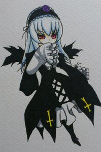 Rating: Safe Score: 0 Tags: 1girl black_wings dress flower frilled_sleeves frills full_body hairband image long_hair long_sleeves looking_at_viewer red_eyes silver_hair solo suigintou wings User: admin