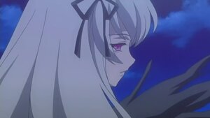 Rating: Safe Score: 0 Tags: 1girl black_ribbon close-up cloud face from_side hair_ribbon image long_hair night profile purple_eyes ribbon sky solo suigintou User: admin