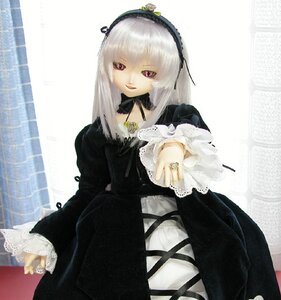 Rating: Safe Score: 0 Tags: 1girl black_dress doll dress frilled_sleeves frills hairband long_hair long_sleeves looking_at_viewer open_mouth pink_eyes silver_hair smile solo suigintou User: admin