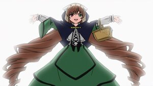 Rating: Safe Score: 0 Tags: 1girl :d blush brown_hair dress drill_hair green_dress green_eyes heterochromia image long_hair long_sleeves looking_at_viewer open_mouth outstretched_arms red_eyes ringlets simple_background smile solo suiseiseki twin_drills very_long_hair watering_can User: admin