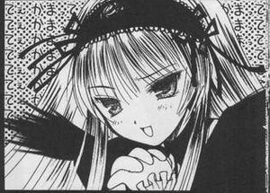 Rating: Safe Score: 0 Tags: 1girl blush close-up greyscale image long_sleeves looking_at_viewer monochrome open_mouth smile solo suigintou User: admin