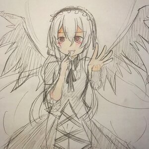 Rating: Safe Score: 0 Tags: 1girl bangs black_ribbon blood blush dress eyebrows_visible_through_hair hair_between_eyes hairband image long_hair looking_at_viewer neck_ribbon ribbon smile solo suigintou very_long_hair wings User: admin