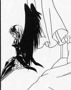 Rating: Safe Score: 0 Tags: 1girl dress greyscale image long_hair long_sleeves monochrome solo suigintou wings User: admin