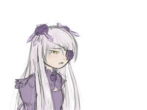Rating: Safe Score: 0 Tags: 1girl barasuishou blush dress eyepatch flower image long_hair long_sleeves looking_at_viewer purple_dress purple_flower silver_hair simple_background solo upper_body white_background yellow_eyes User: admin