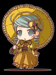 Rating: Safe Score: 0 Tags: 1girl ahoge black_umbrella blush chibi dress drill_hair frills full_body green_hair holding holding_umbrella image kanaria lolita_fashion long_hair long_sleeves looking_at_viewer open_mouth parasol solo standing transparent_background twin_drills umbrella User: admin